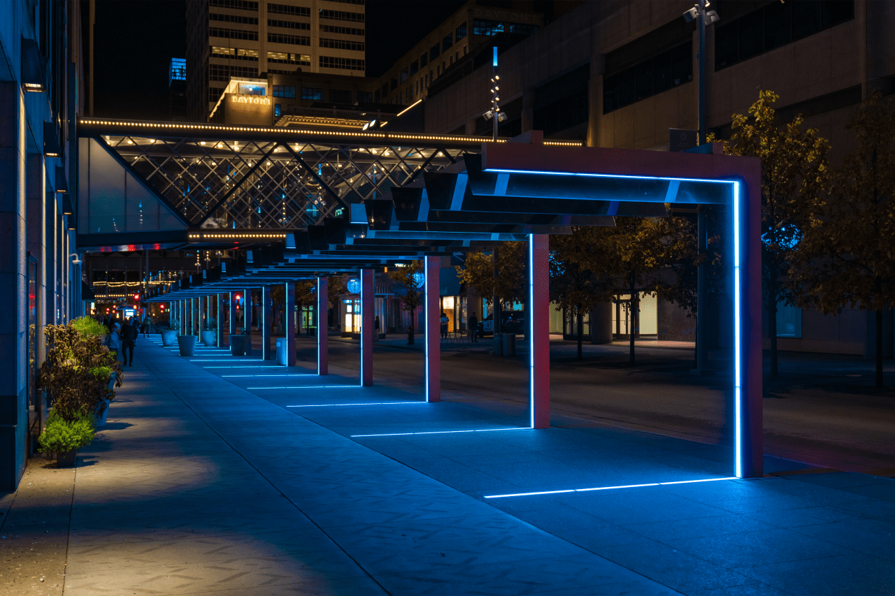 Twin Cities Light Up 'Mississippi River Blue'